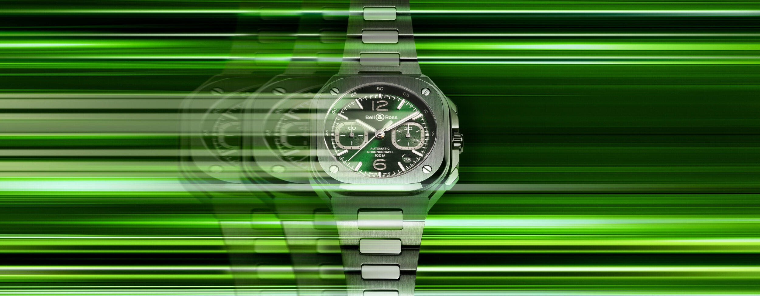 BR 05 chrono green steel