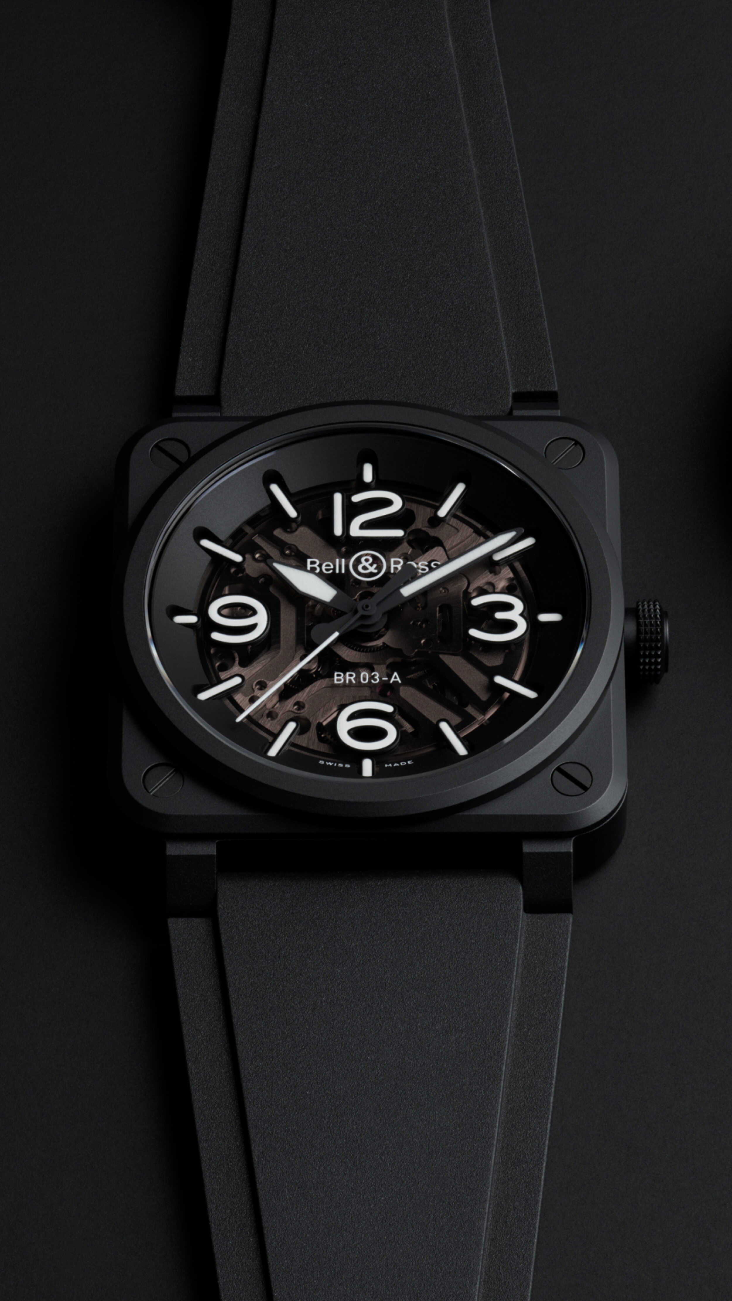 べルアンドロス Bell & Ross BRS-64-S-04957 探る ブラック