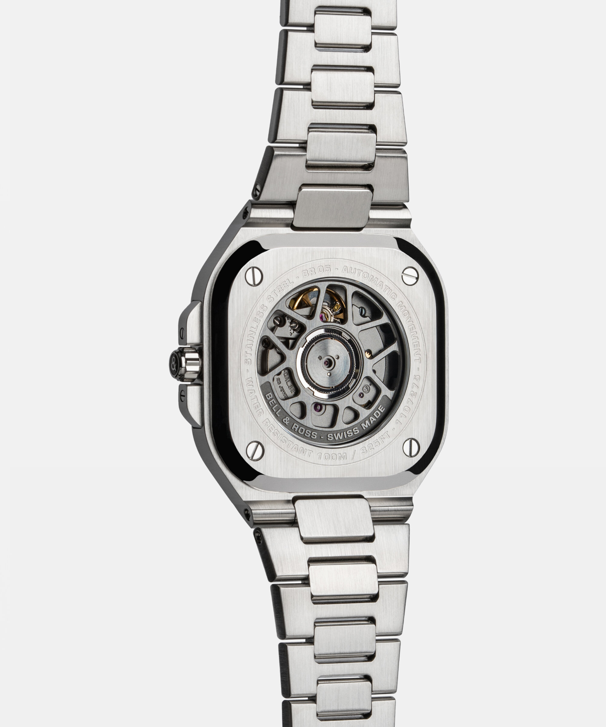 BELL＆ROSS ベル&ロス BR05用ステンレススティールブレスレット BR-05 GMT Black