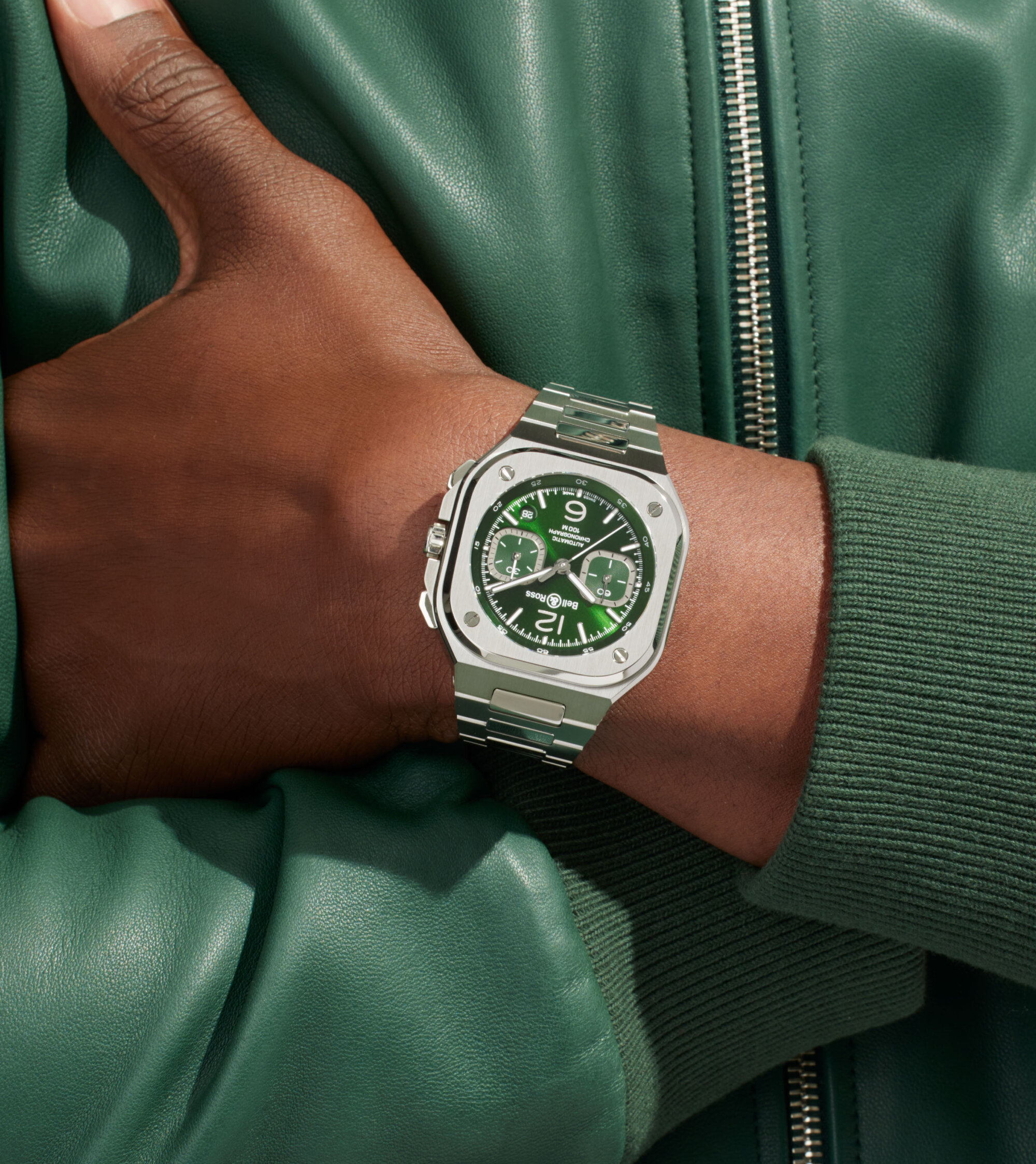BR 05 CHRONO GREEN STEEL