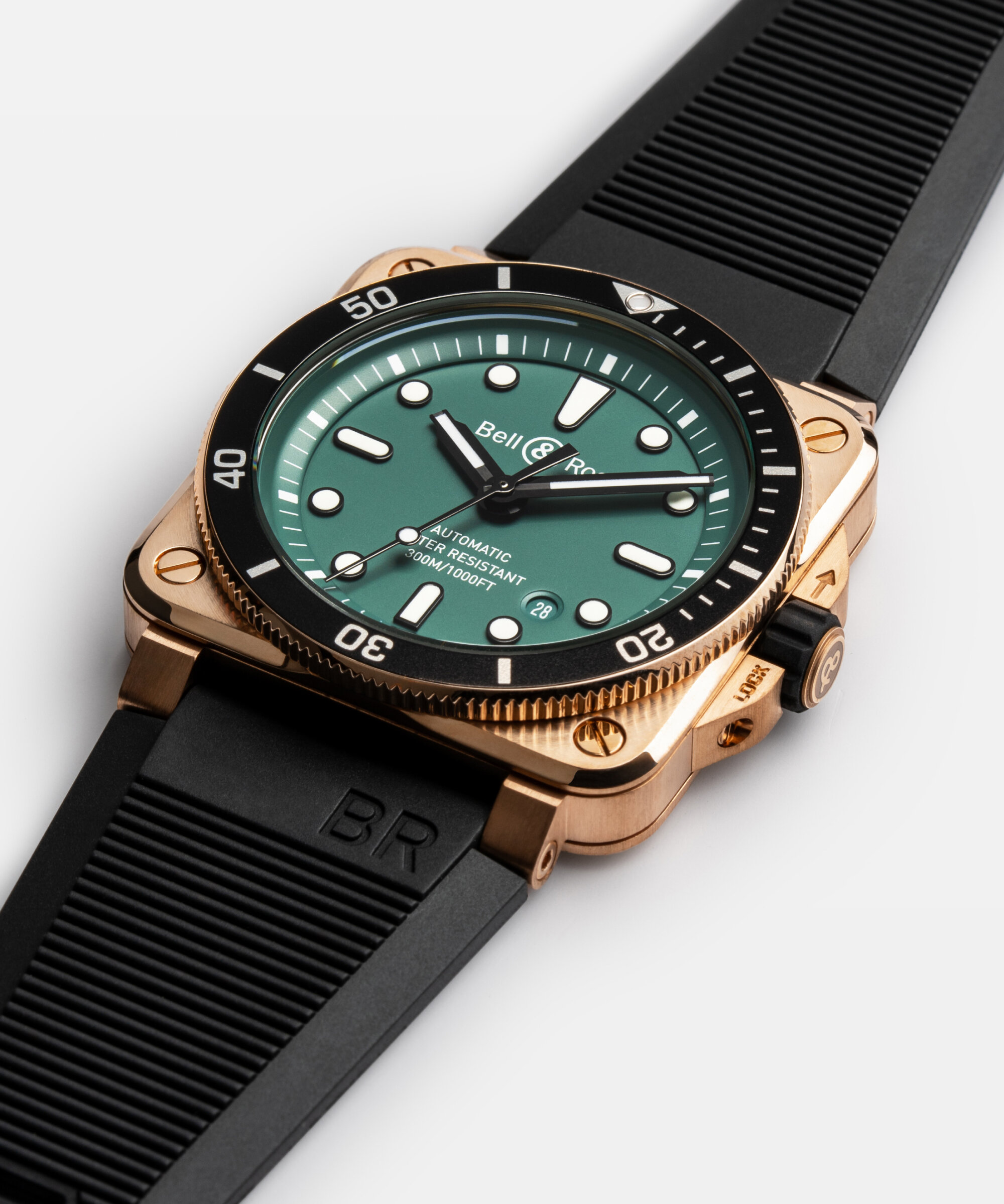 BR 03-92 Diver Black & Green Bronze