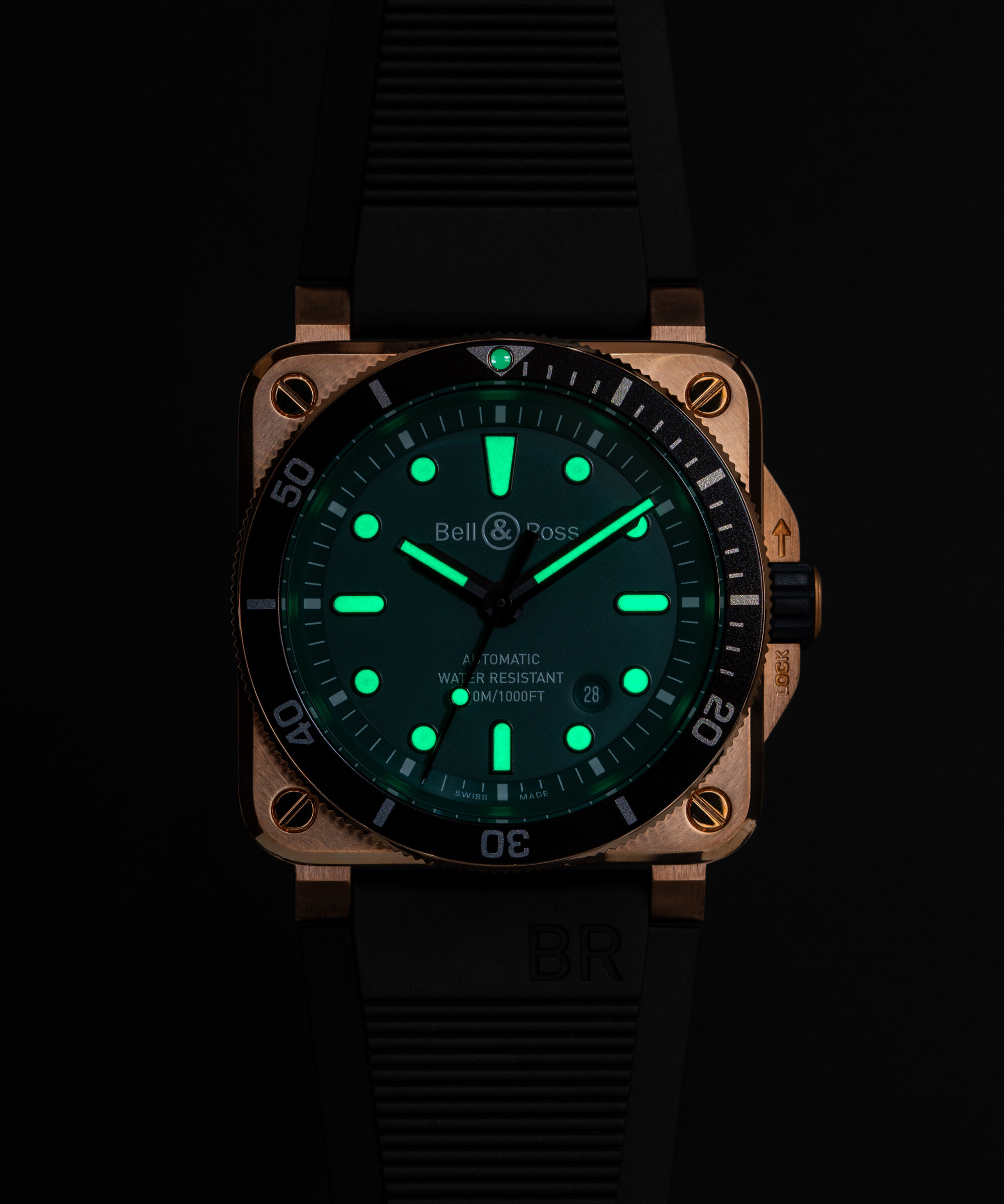 BR 03-92 diver black & green bronze