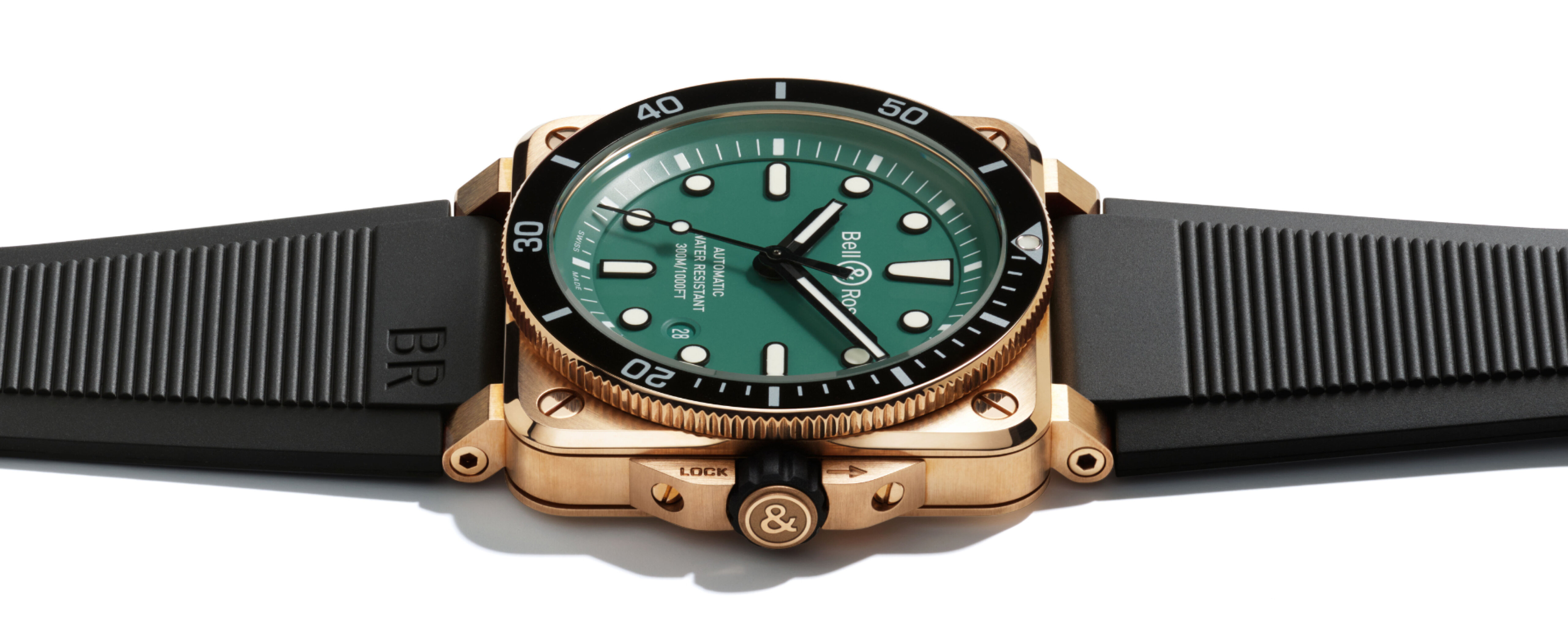 BR 03-92 Diver Black & Green Bronze