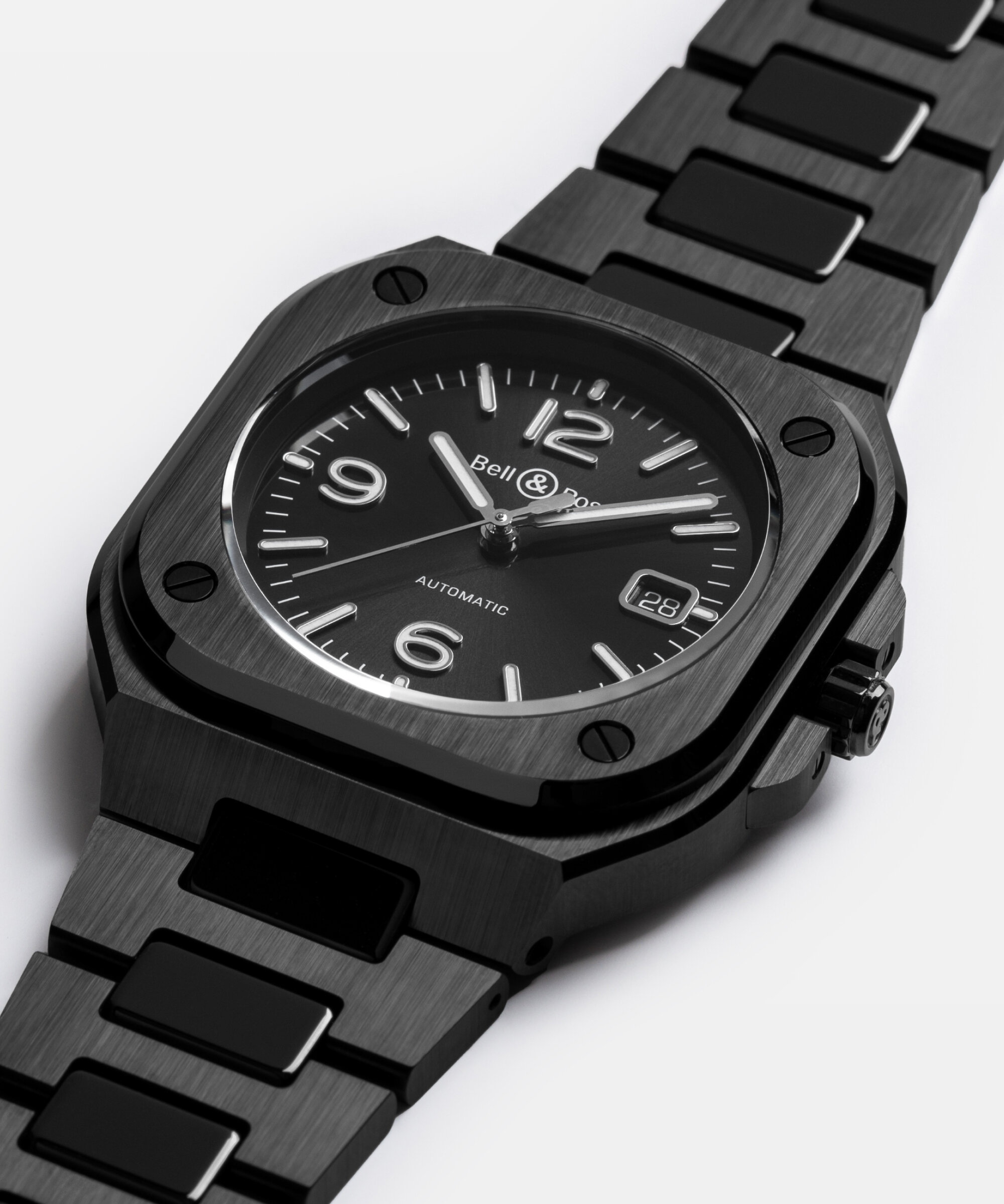 Bell & Ross ベル&ロス　BR05 自動巻き腕時計 ラバーベルト黒 BR-05 Black Steel