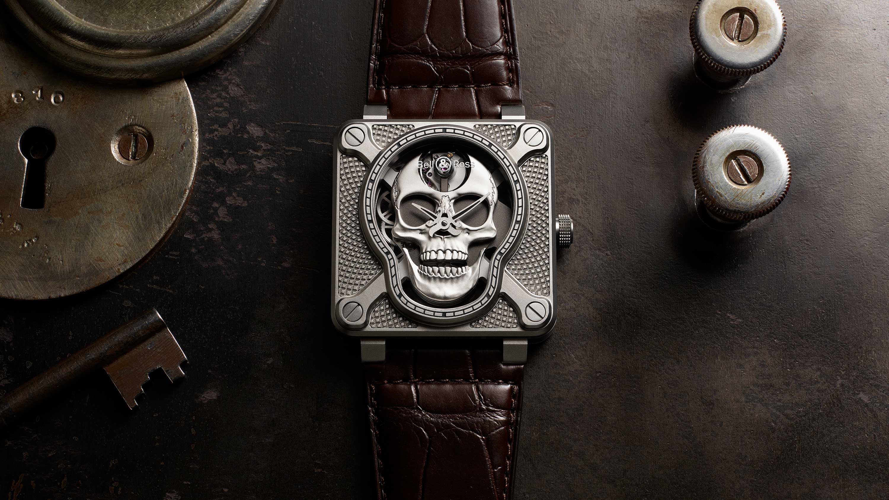 Richard Mille Limited Editions Watch RM 52-01 Skull Tourbillon Gold | 43  mm, Ceramics Case - 12-24.com