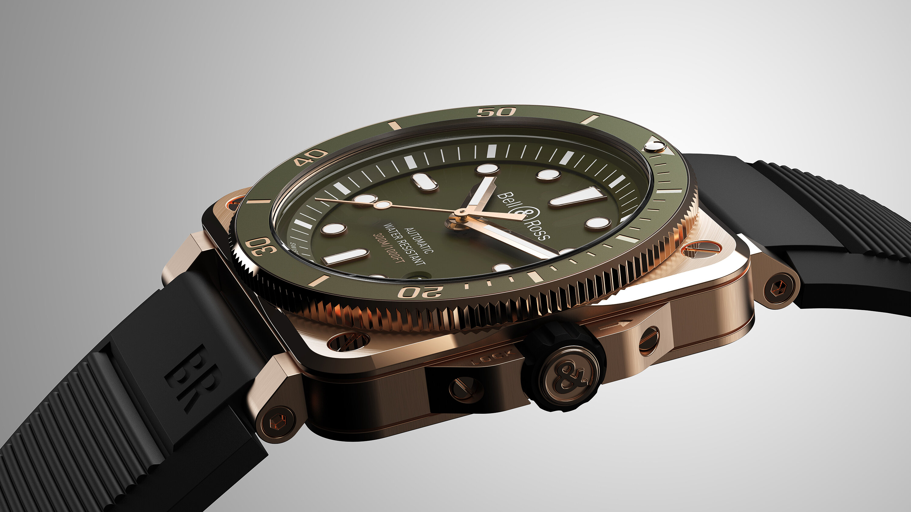 Bell & ross cheap diver green bronze