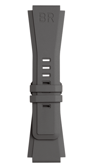 Trendy Rubber Replacement Watch Strap BR03-94-Steel_K0010851