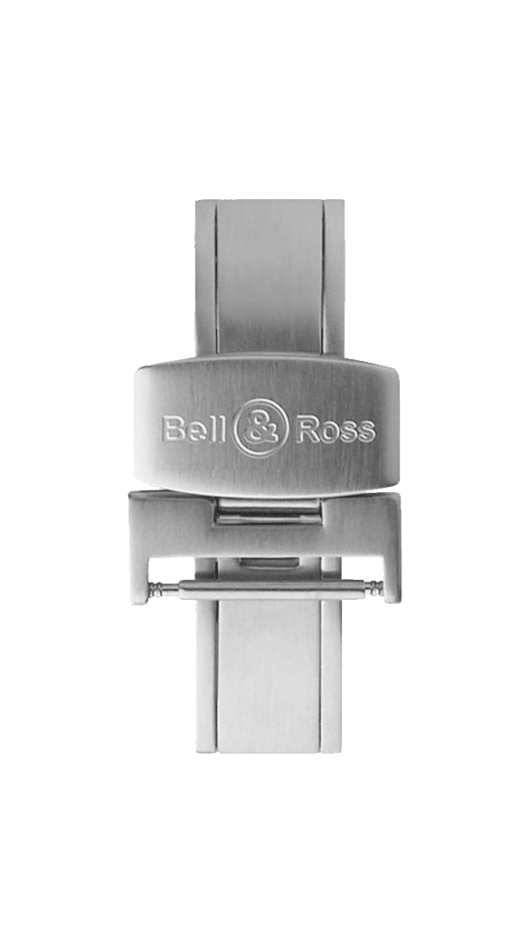 Satin-finished steel folding buckle